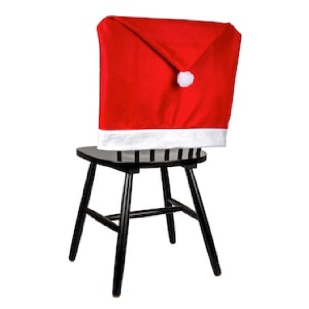 Set of 4 Christmas Red White Felt Hat Chair Covers
19.6 x 23.6‎ in (50 x 60cm)